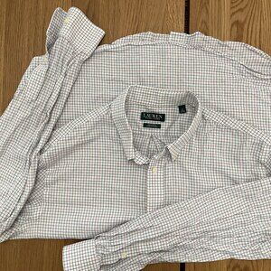 Lauren Mens Button Down Shirt. XL
